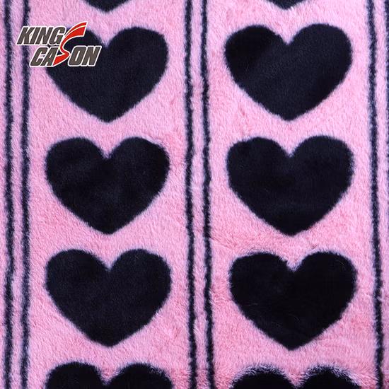 Kingcason Poliéster ODM/OEM Design Personalizado Tecido de pele sintética colado de luxo para casaco