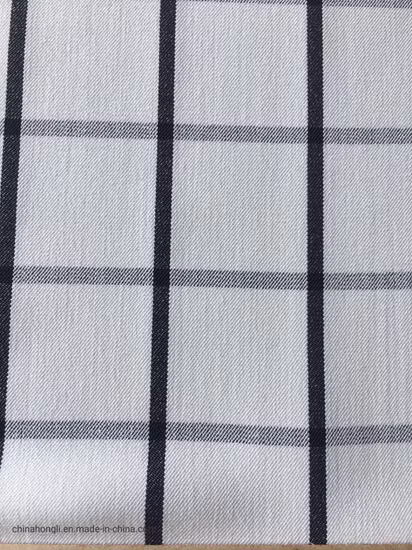 Personalização de tecido Tr Check com fio de rayon catiônico